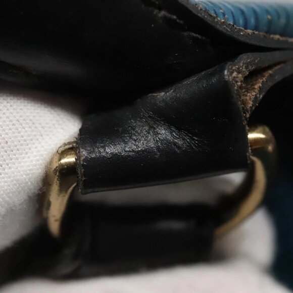 LOUIS VUITTON Epi Petit Noe Shoulder Bag Bicolor Black Blue M44152 Auth gh240 - Picture 11 of 16